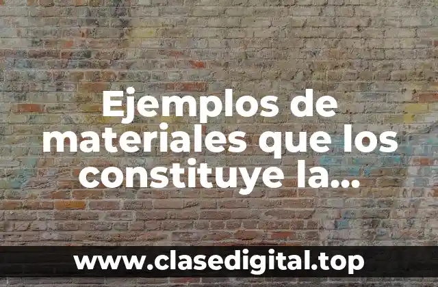 Ejemplos de materiales que los constituye la molécula del plástico