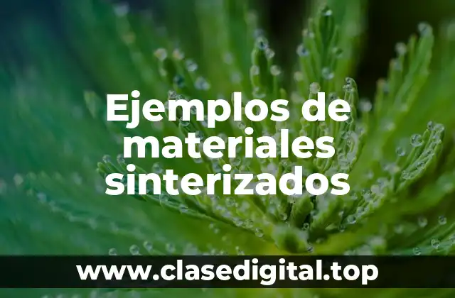 Ejemplos de materiales sinterizados