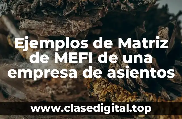Ejemplos de Matriz de MEFI de una empresa de asientos