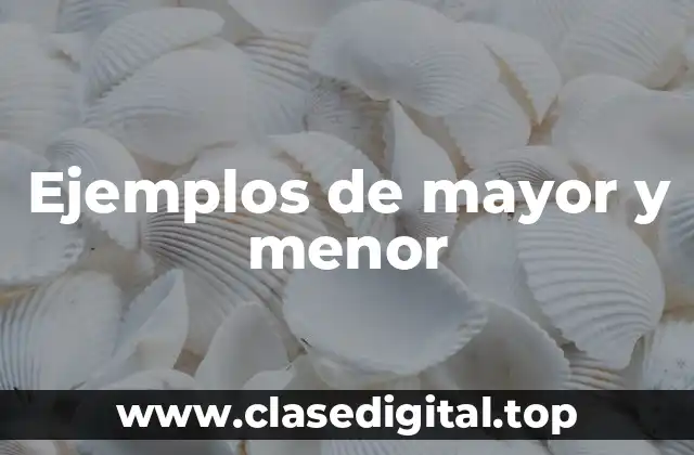 Ejemplos de mayor y menor
