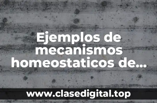 Ejemplos de mecanismos homeostaticos de retroalimentación positiva