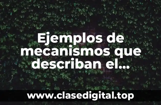 Ejemplos de mecanismos que describan el movimiento de traslación