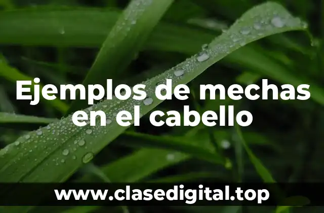 Ejemplos de mechas en el cabello