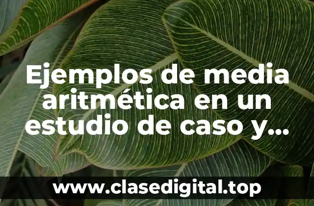 Ejemplos de media aritmética en un estudio de caso y Significado