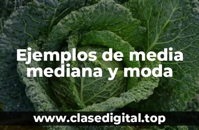 Ejemplos de media mediana y moda