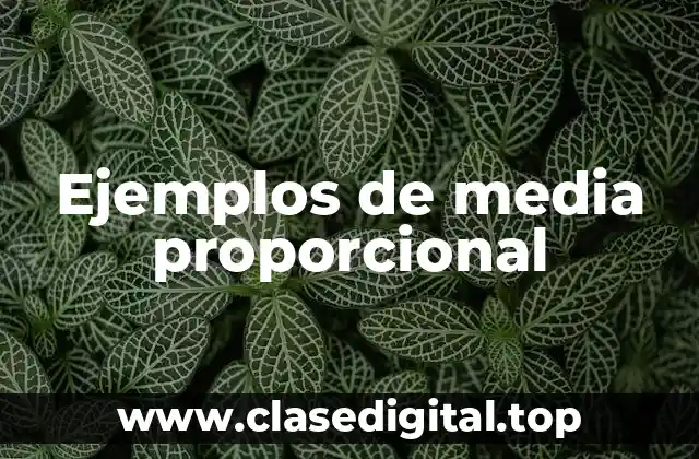 Ejemplos de media proporcional