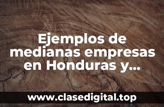 Ejemplos de medianas empresas en Honduras y Significado