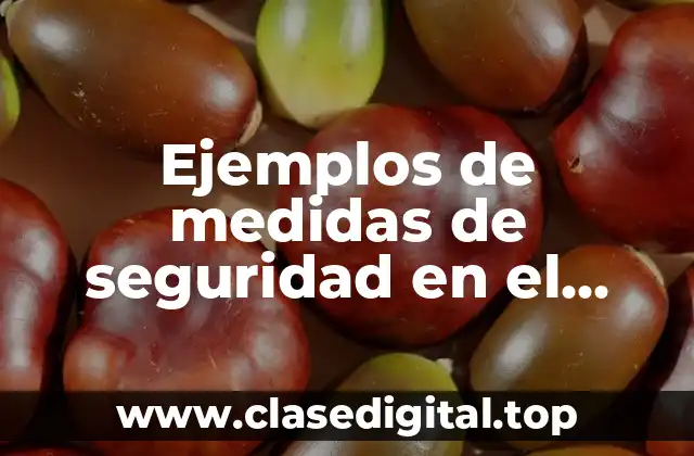 Ejemplos de medidas de seguridad en el trabajo