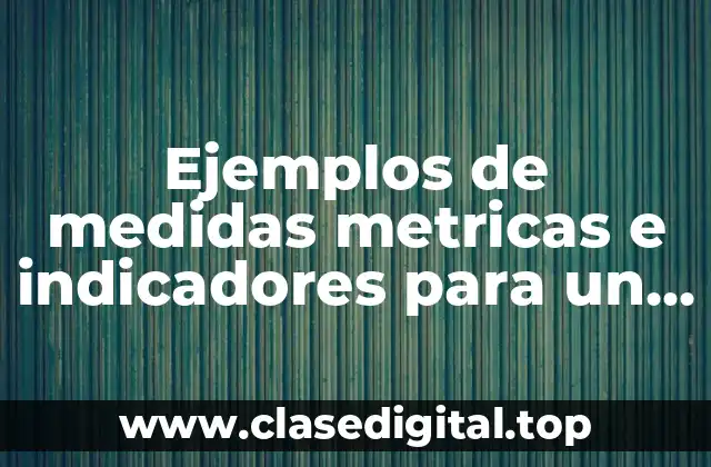 Ejemplos de medidas metricas e indicadores para un carro y Significado