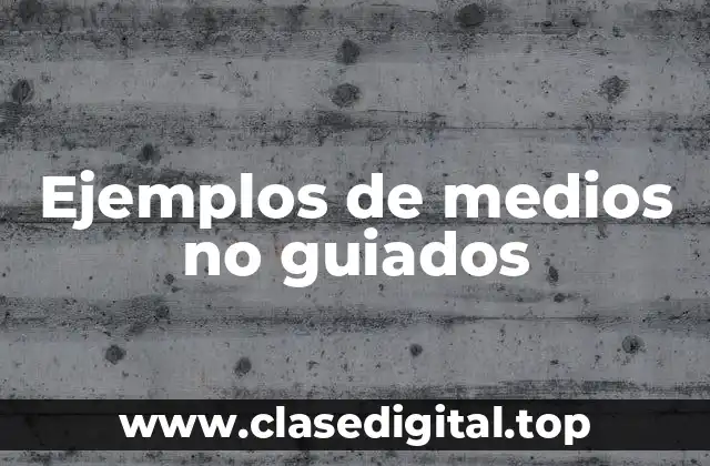Ejemplos de medios no guiados