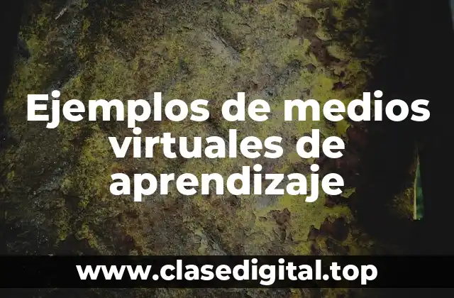Ejemplos de medios virtuales de aprendizaje