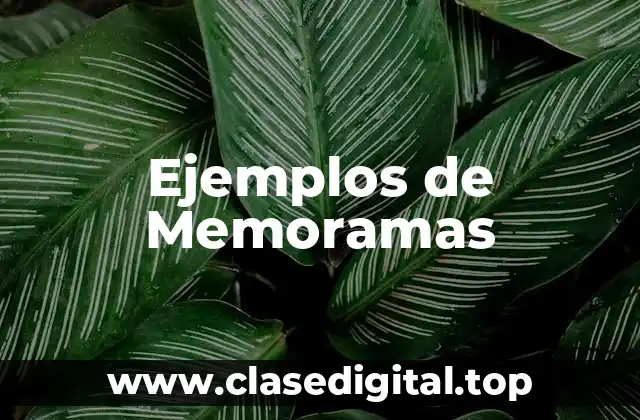 Ejemplos de Memoramas