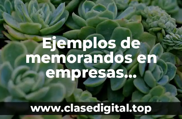 Ejemplos de memorandos en empresas americanas