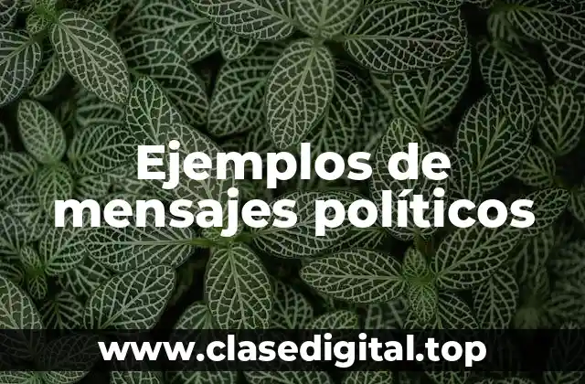 Ejemplos de mensajes políticos