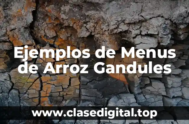 Ejemplos de Menus de Arroz Gandules