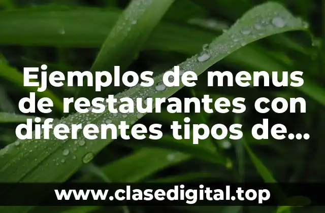 Ejemplos de menus de restaurantes con diferentes tipos de letra y Significado