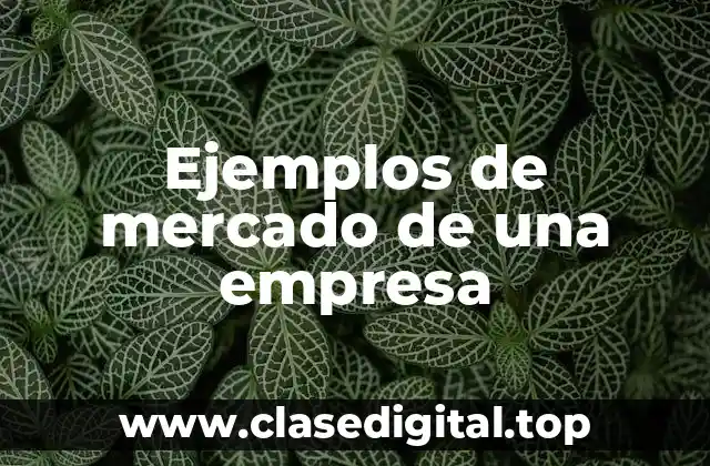 Ejemplos de mercado de una empresa