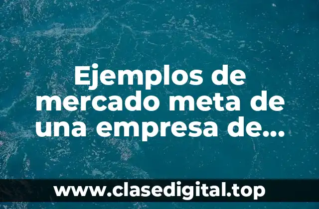 Ejemplos de mercado meta de una empresa de tecnología