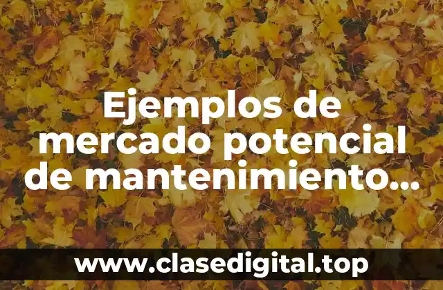 Ejemplos de mercado potencial de mantenimiento preventivo y correctivo