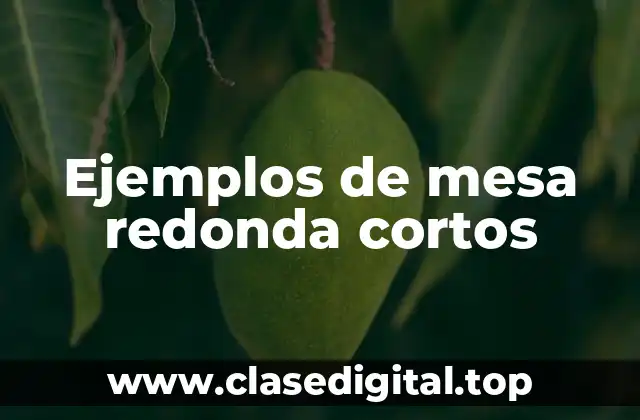 Ejemplos de mesa redonda cortos