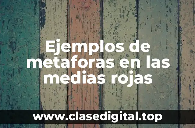 Ejemplos de metaforas en las medias rojas