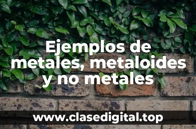 Ejemplos de metales