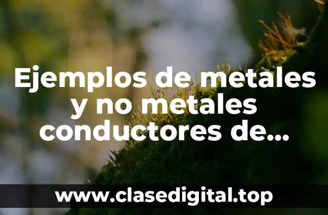 Ejemplos de metales y no metales conductores de electricidad