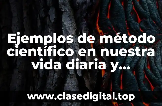 Ejemplos de método científico en nuestra vida diaria y Significado