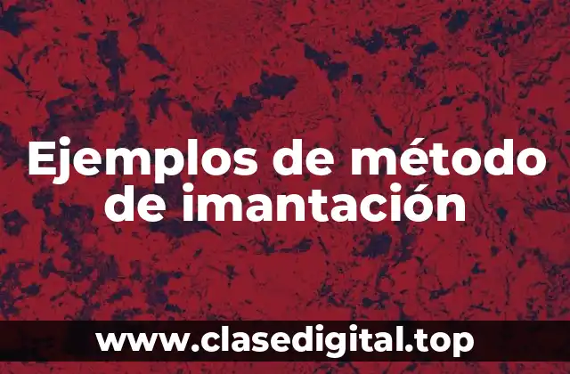Ejemplos de método de imantación