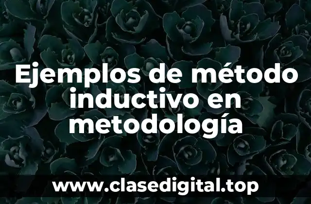 Ejemplos de método inductivo en metodología