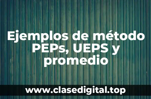 Ejemplos de método PEPs, UEPS y promedio