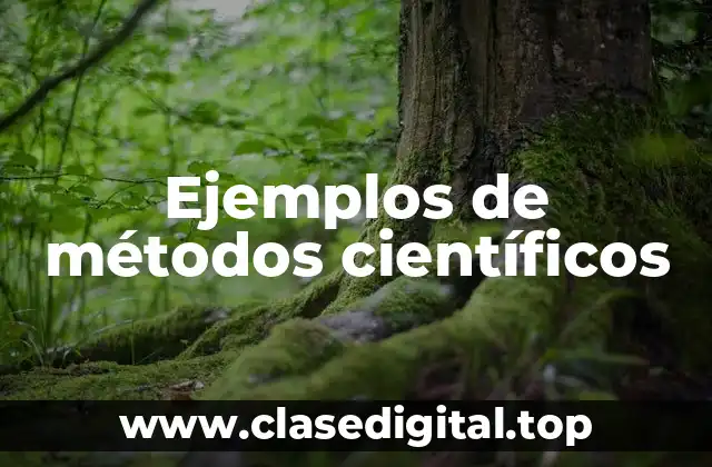 Ejemplos de métodos científicos