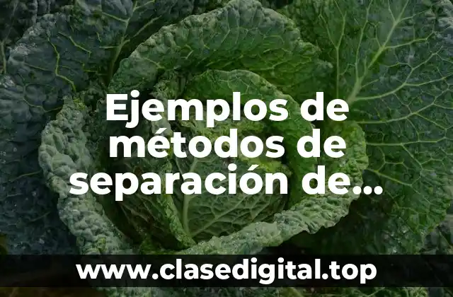 Ejemplos de métodos de separación de mezclas evaporación