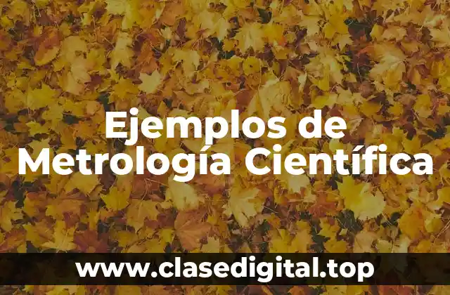 Ejemplos de Metrología Científica