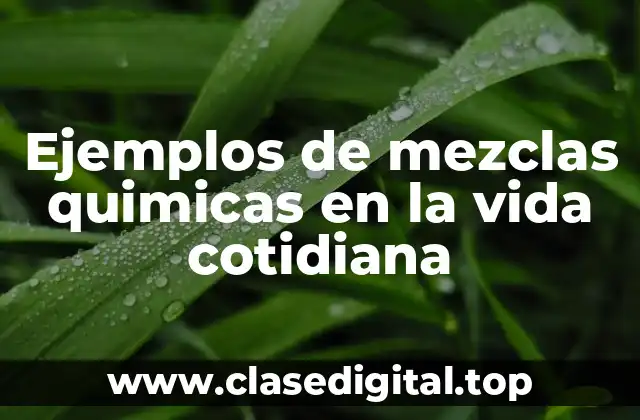 Ejemplos de mezclas quimicas en la vida cotidiana