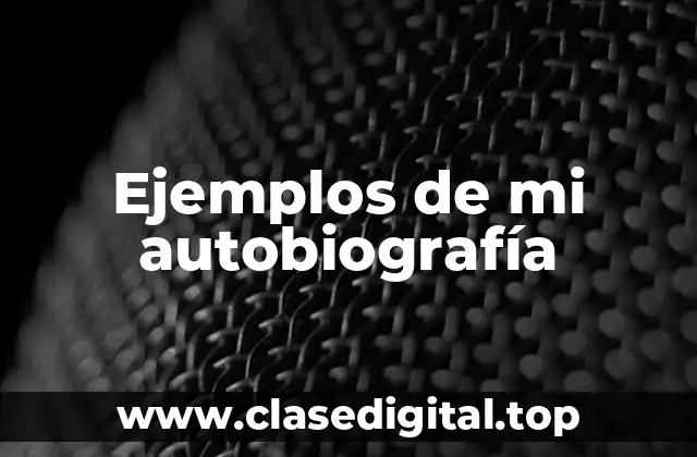 Ejemplos de mi autobiografía