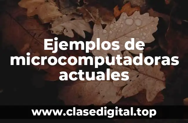 Ejemplos de microcomputadoras actuales