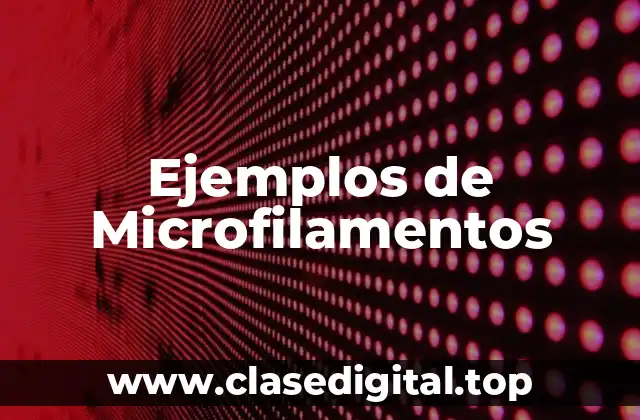 Ejemplos de Microfilamentos