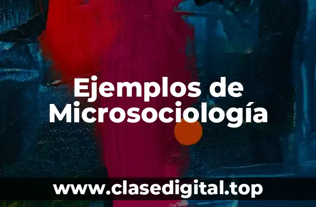Ejemplos de Microsociología