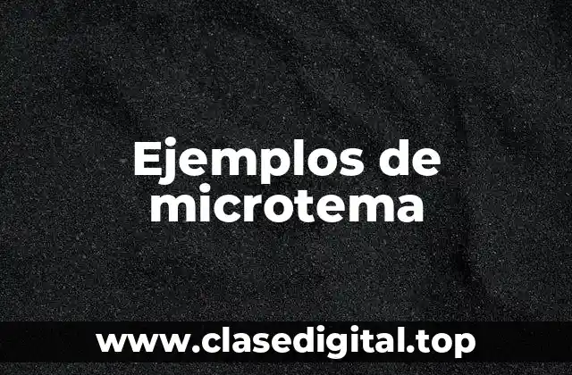 Ejemplos de microtema