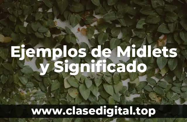 Ejemplos de Midlets y Significado