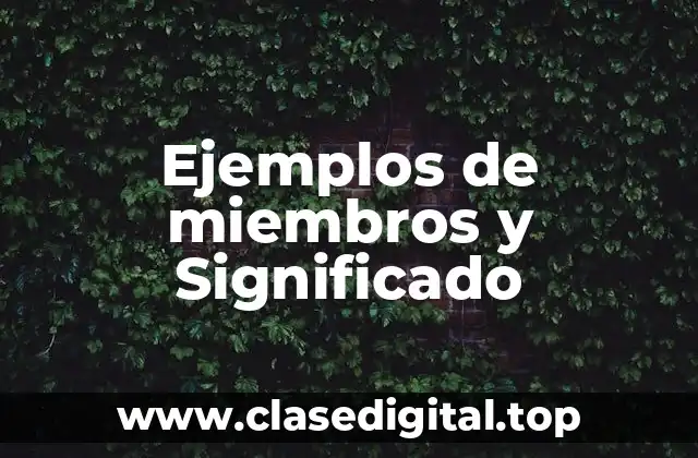 Ejemplos de miembros y Significado