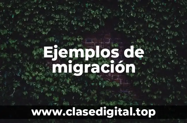 Ejemplos de migración