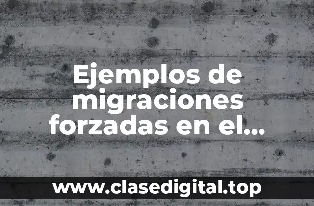 Ejemplos de migraciones forzadas en el mundo