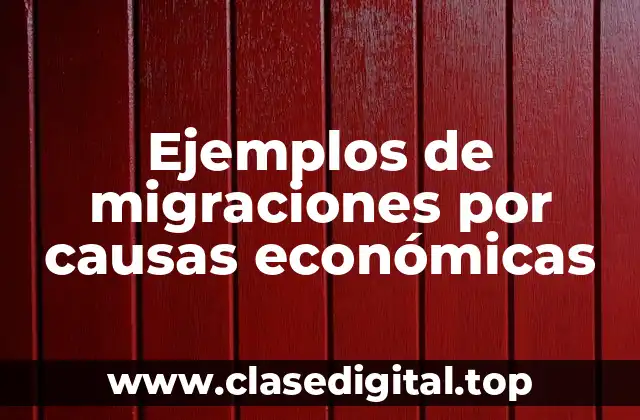 Ejemplos de migraciones por causas económicas