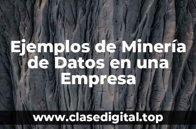 Ejemplos de Minería de Datos