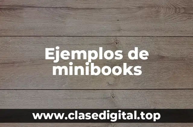 Ejemplos de minibooks