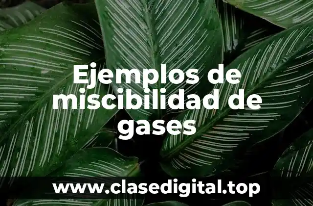 Ejemplos de miscibilidad de gases