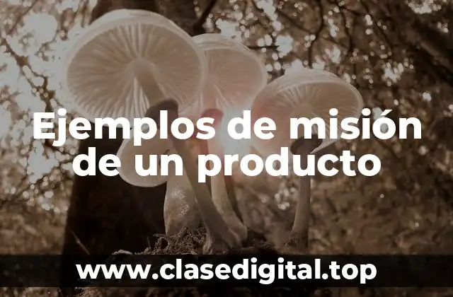 Ejemplos de misión de un producto