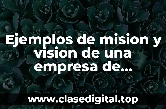 Ejemplos de mision y vision de una empresa de impresos
